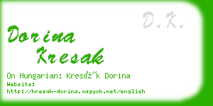 dorina kresak business card